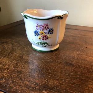Hand painted  bowl with flowers.